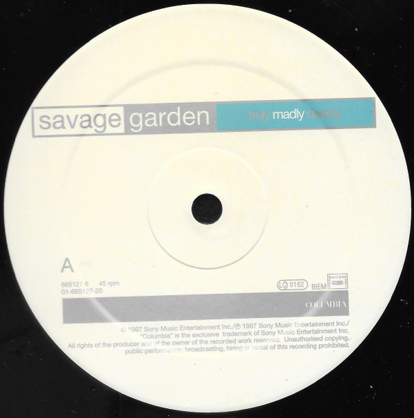 Savage Garden - Truly Madly Deeply | Columbia (COL 665127 6) - 2