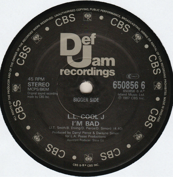 LL Cool J - I'm Bad | Def Jam Recordings (650856 6)