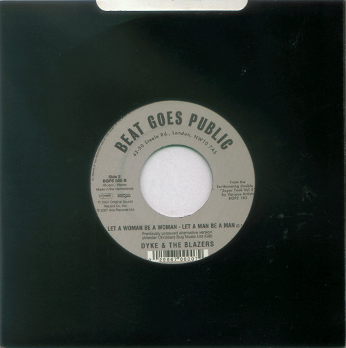 Dyke & The Blazers - Black Boy / Let A Woman Be A Woman - Let A Man Be A Man | BGP Records (BGPS 026) - 2