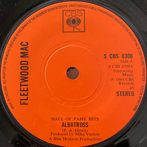 Fleetwood Mac - Albatross / Need Your Love So Bad | CBS (S CBS 8306) - main