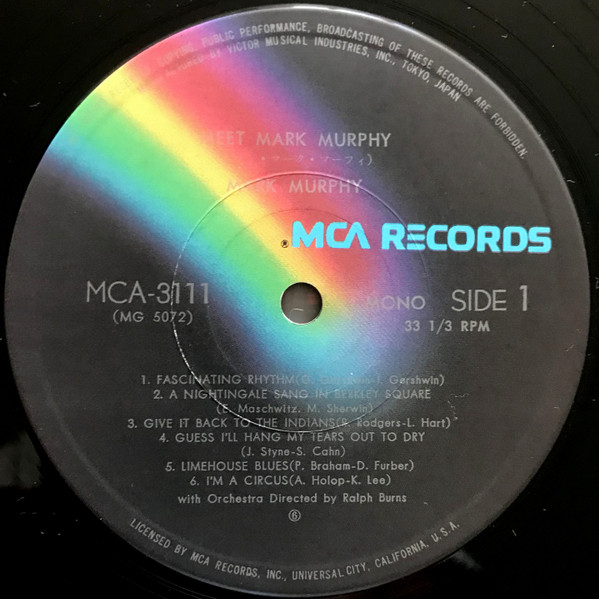Mark Murphy - Meet Mark Murphy (The Singing "M") | MCA Records (MCA-3111 (MG 5073)) - 3 Mark Murphy - Meet Mark Murphy (The Singing "M") | MCA Records (MCA-3111 (MG 5073)) - 3