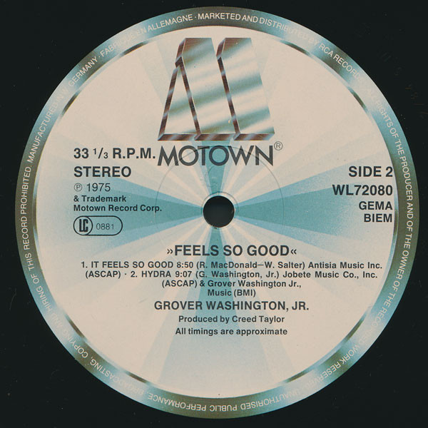Grover Washington, Jr. - Feels So Good | Motown (WL 72080) - 4 Grover Washington, Jr. - Feels So Good | Motown (WL 72080) - 4