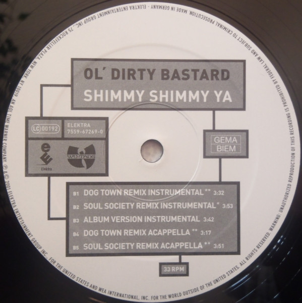 Ol' Dirty Bastard - Shimmy Shimmy Ya | Elektra (7559-67269-0) - 4