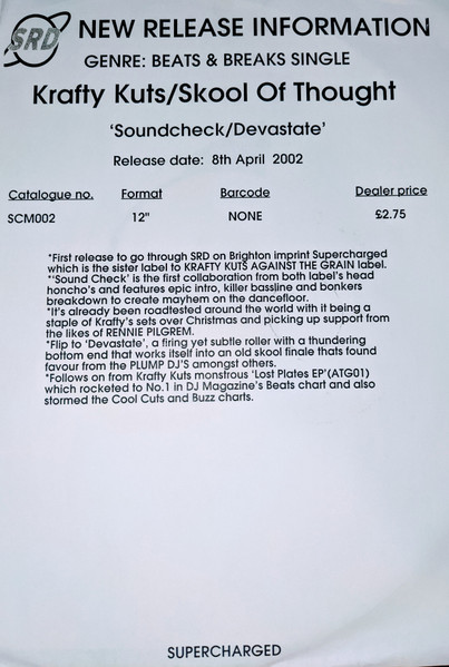 Krafty Kuts & Skool Of Thought - Soundcheck / Devastate | Super Charged (SCM002) - 2