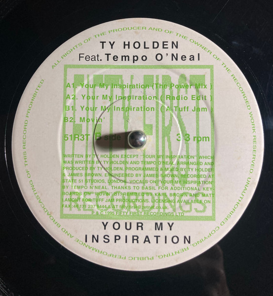 Ty Holden Feat. Tempo O'Neil - Your My Inspiration | Fifty First Recordings (51R4T)