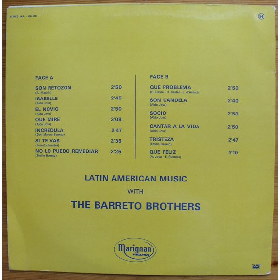 The Barreto Brothers - Latin American Music | Marignan (MA CO 510) - 2