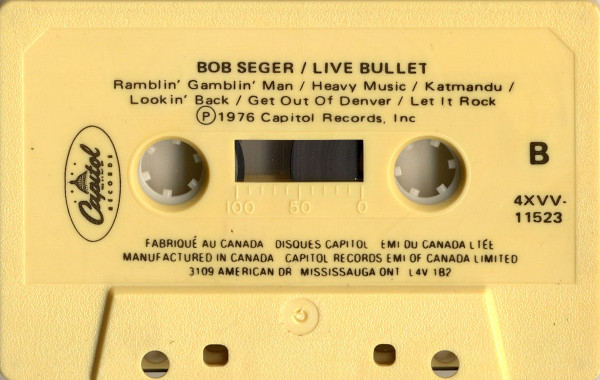 Bob Seger And The Silver Bullet Band - Live Bullet [Cassette] | Capitol Records (4XVV-11523) - 4