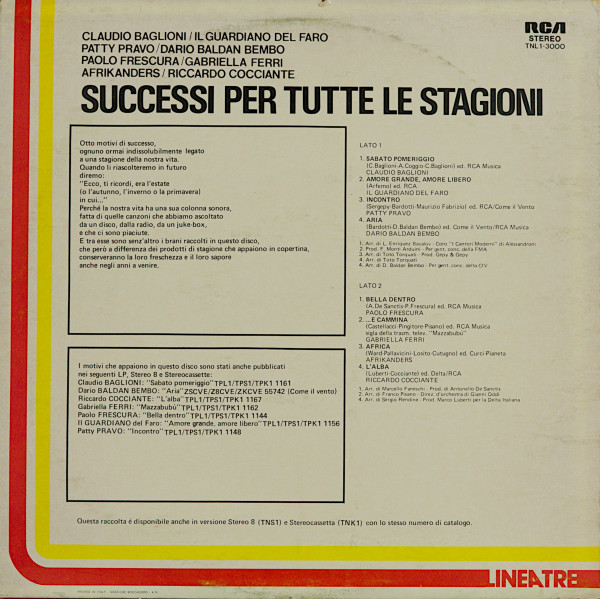 Various - Successi Per Tutte Le Stagioni | RCA (TNL1-3000) - 2 Various - Successi Per Tutte Le Stagioni | RCA (TNL1-3000) - 2