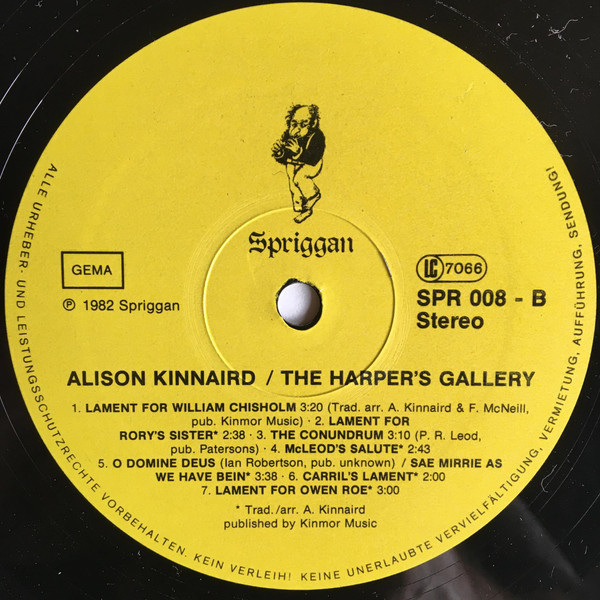 Alison Kinnaird - Die Keltische Harfe (The Harper's Gallery) | Spriggan Records (SPR 008) - 4 Alison Kinnaird - Die Keltische Harfe (The Harper's Gallery) | Spriggan Records (SPR 008) - 4