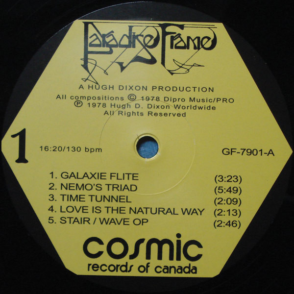 Paradise Frame - Paradise Frame | Cosmic Records Of Canada (GF-7901)