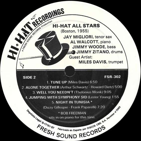 Miles Davis - Hi-Hat All-Stars | Fresh Sound Records (FSR-302) - 4
