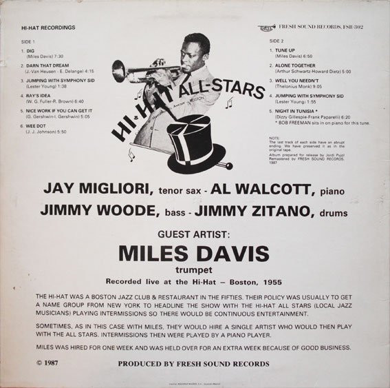 Miles Davis - Hi-Hat All-Stars | Fresh Sound Records (FSR-302) - 2