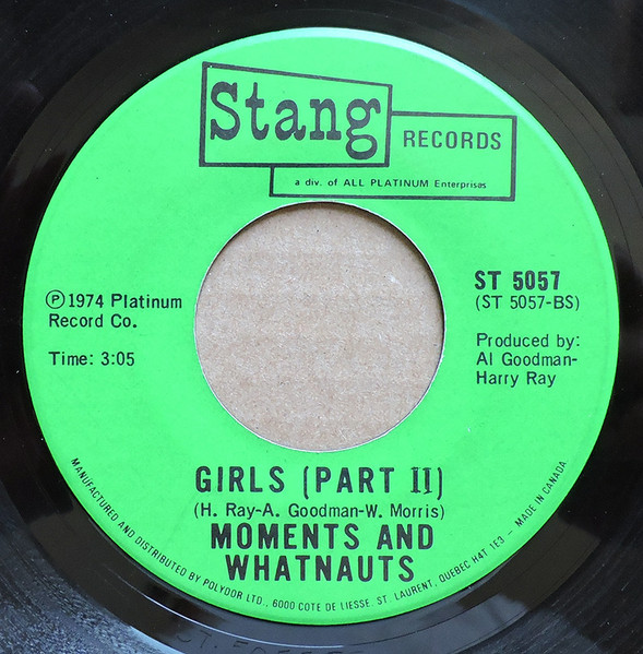 The Moments And The Whatnauts - Girls | Stang Records (ST 5057) - 2