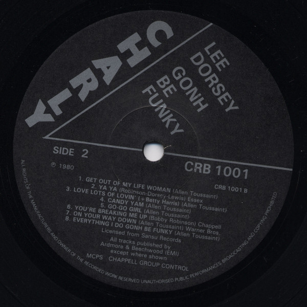 Lee Dorsey - Gonh Be Funky | Charly R&B (CRB 1001) - 4