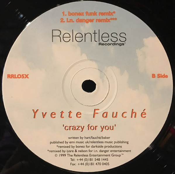 Yvette Fauche - Crazy For You | Relentless Records (RRL05X)