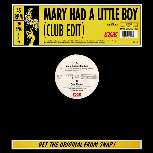 Snap! - Mary Had A Little Boy (Club Edit) | Logic Records (613 706)
