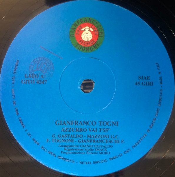 Gianfranco Togni - Azzurro Vai | Baby Lamb Records (GITO4247) - 2 Gianfranco Togni - Azzurro Vai | Baby Lamb Records (GITO4247) - 2