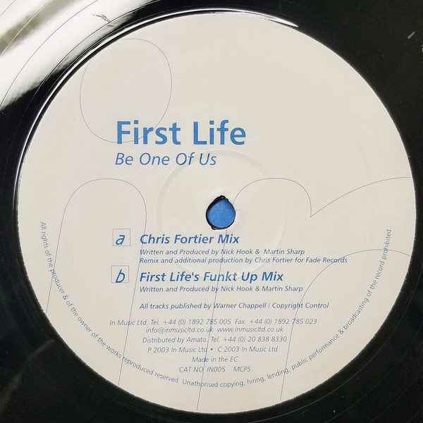 First Life - Be One Of Us | In Music Ltd (IN006) - main