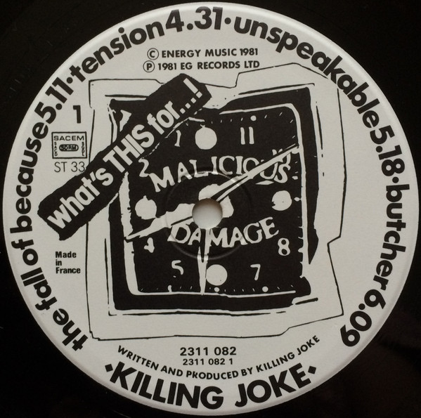 Killing Joke - What's This For...! | Malicious Damage (2311 082) - 3