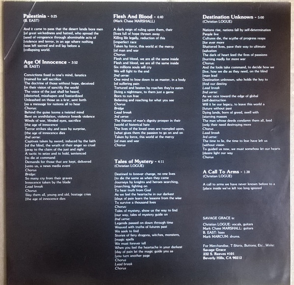 Savage Grace - After The Fall From Grace | Restless Records (72174-1) - 3 Savage Grace - After The Fall From Grace | Restless Records (72174-1) - 3