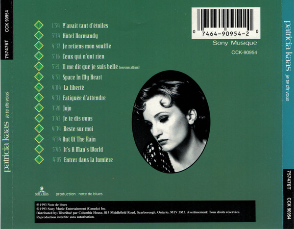 Patricia Kaas - Je Te Dis Vous | Sony Musique (CCK-90954) - 2 Patricia Kaas - Je Te Dis Vous | Sony Musique (CCK-90954) - 2