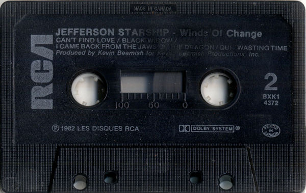 Jefferson Starship - Winds Of Change [Cassette] | RCA (BXK1 4372) - 4