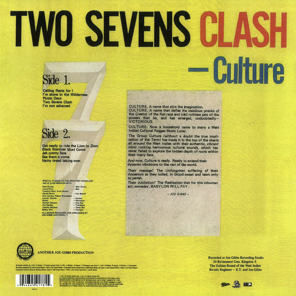 Culture - Two Sevens Clash | Joe Gibbs Record Globe (none) - 2 Culture - Two Sevens Clash | Joe Gibbs Record Globe (none) - 2