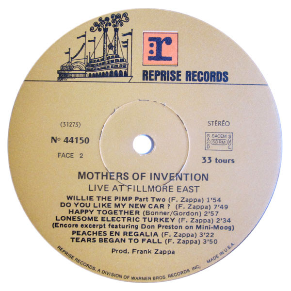 The Mothers - Fillmore East - June 1971 | Reprise Records (44150) - 4