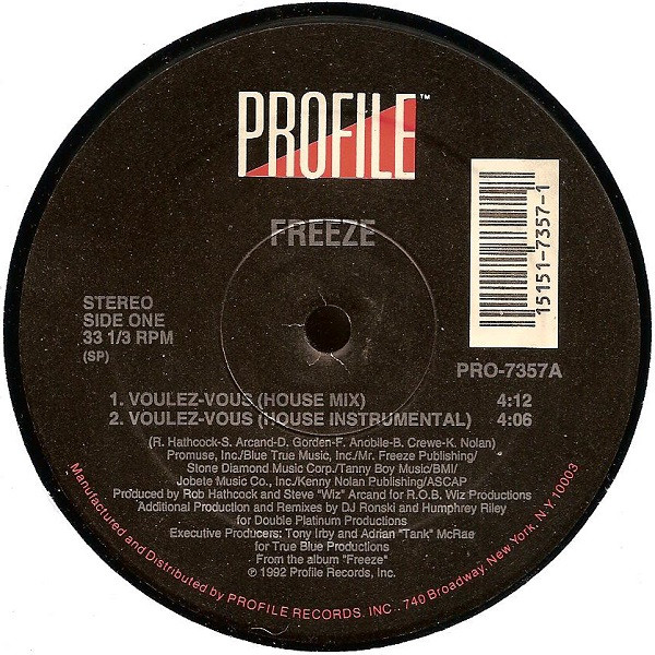 Freeze - Voulez-vous | Profile Records (PRO-7357)