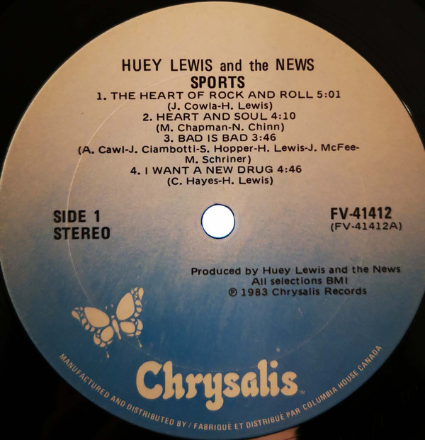 Huey Lewis And The News - Sports | Chrysalis (FV-41412) - 2