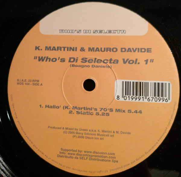K. Martini  &  Mauro Davide - Who's Di Selecta Vol. 1 | Who's Di Selecta? (WDS 104)