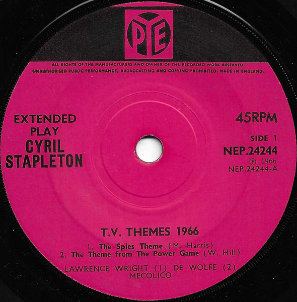 Various - T.V. Themes 1966 | Pye Records (NEP.24244) - 3