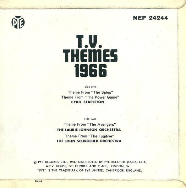 Various - T.V. Themes 1966 | Pye Records (NEP.24244) - 2