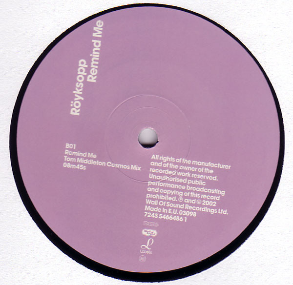 Röyksopp - Remind Me | Labels (7243 5 46648 6 1) - 4 Röyksopp - Remind Me | Labels (7243 5 46648 6 1) - 4