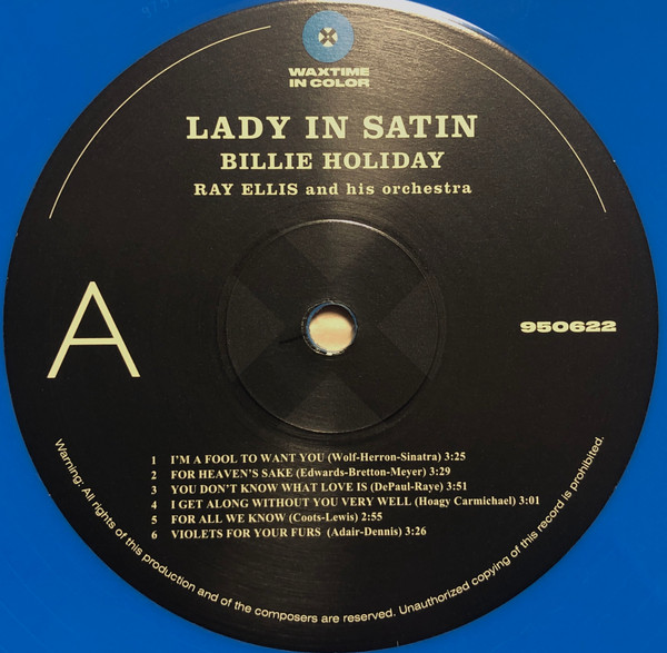 Billie Holiday With Ray Ellis And His Orchestra - Lady In Satin | WaxTime In Color (950622) - 2