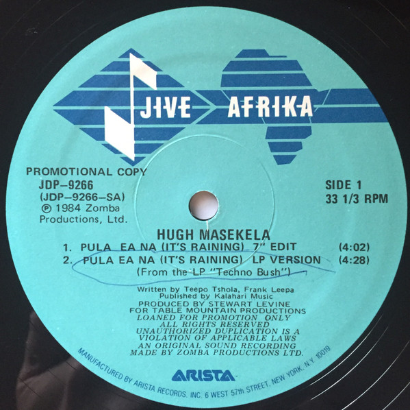 Hugh Masekela - Pula Ea Na | Jive Afrika (JDP-9266)