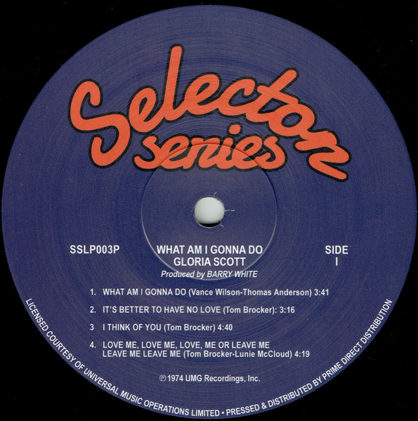 Gloria Scott - What Am I Gonna Do | Selector Series (SSLP003P) - 3