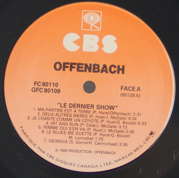Offenbach - Le Dernier Show | CBS (GFC 80109) - 2 Offenbach - Le Dernier Show | CBS (GFC 80109) - 2