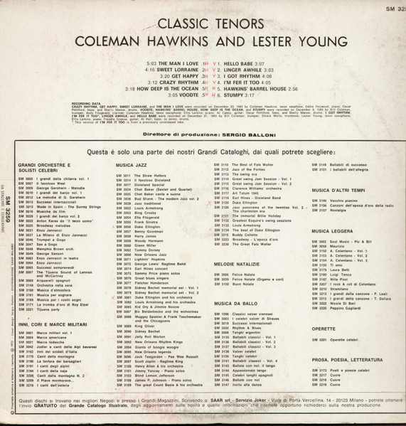 Coleman Hawkins / Lester Young - Classic Tenors | Joker (SM 3259) - 2