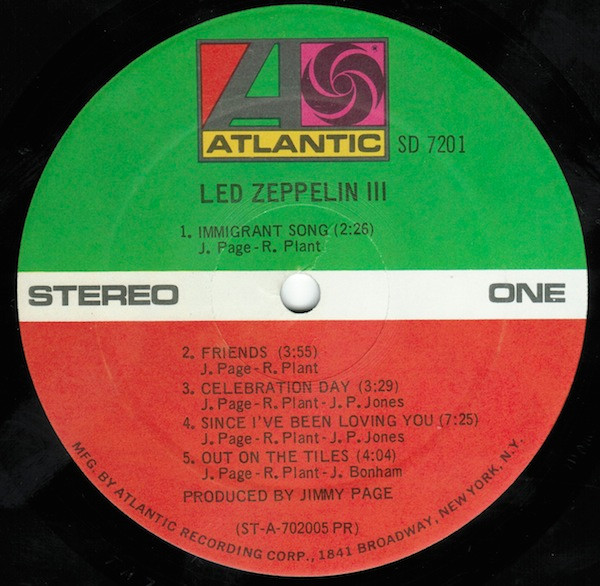 Led Zeppelin - Led Zeppelin III | Atlantic (SD 7201) - 4