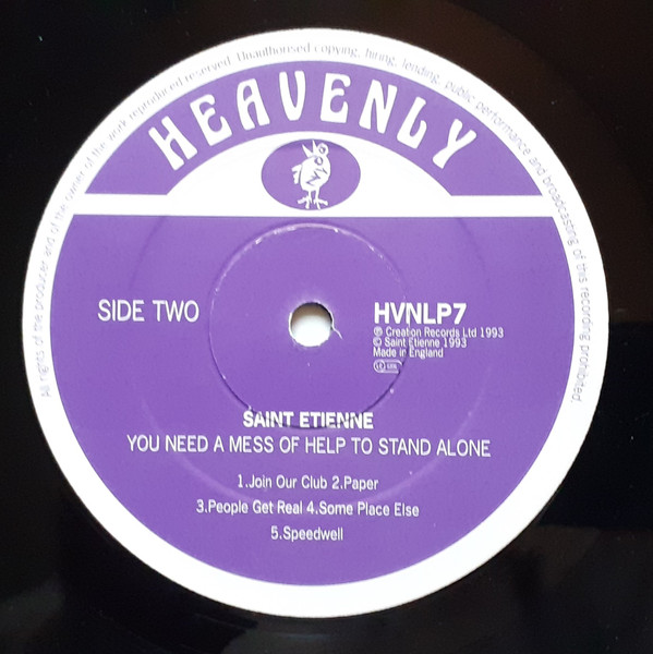 Saint Etienne - You Need A Mess Of Help To Stand Alone | Heavenly (HVNLP 7) - 4
