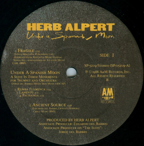 Herb Alpert - Under A Spanish Moon | A&M Records (SP-5209) - 2 Herb Alpert - Under A Spanish Moon | A&M Records (SP-5209) - 2