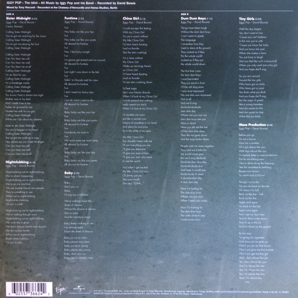 Iggy Pop - The Idiot | Virgin (00602557366242) - 2 Iggy Pop - The Idiot | Virgin (00602557366242) - 2