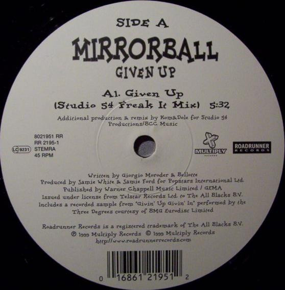 Mirrorball - Given Up | Roadrunner Records (RR 2195-1)