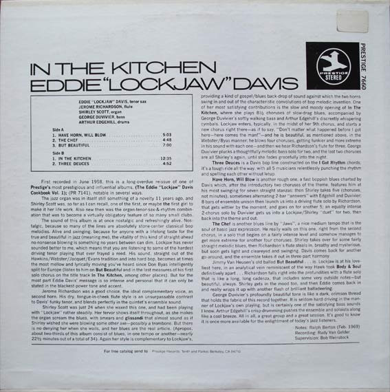 Eddie "Lockjaw" Davis - In The Kitchen | Prestige (PR 7660) - 2