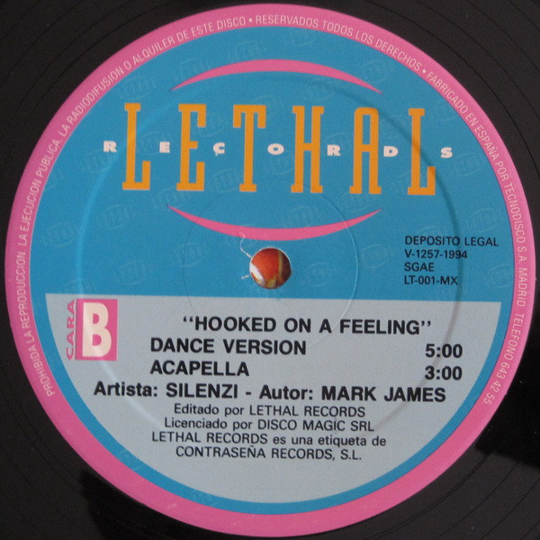 Silenzi - Hooked On A Feeling | Lethal Records (LT-001-MX) - 3
