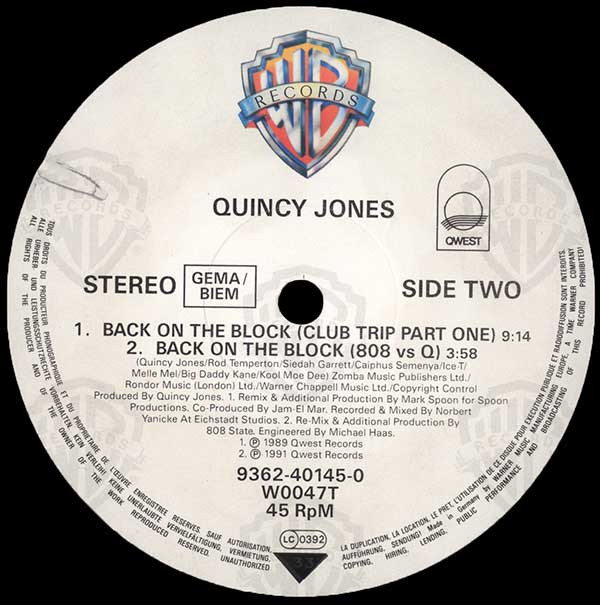 Quincy Jones - Back On The Block | Qwest Records (9362-40145-0)