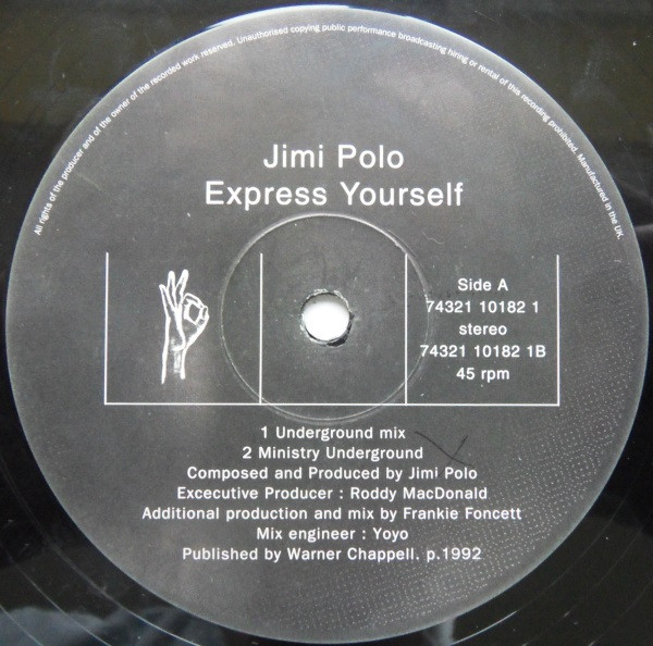 Jimi Polo - Express Yourself | RCA (74321 10182 1) - 4