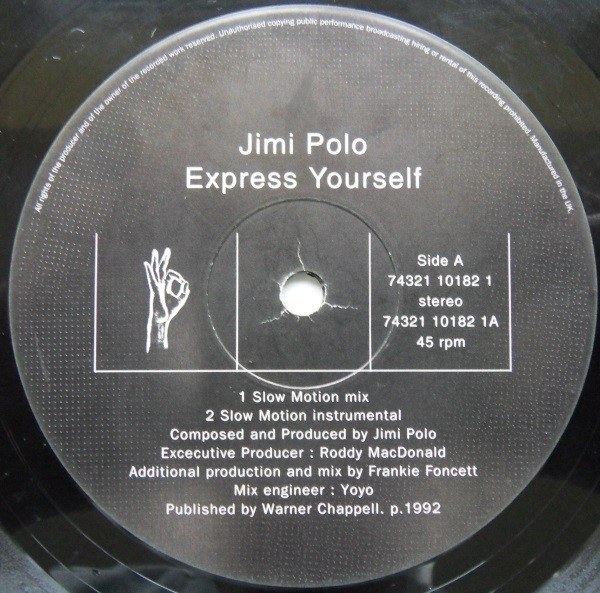Jimi Polo - Express Yourself | RCA (74321 10182 1) - 3