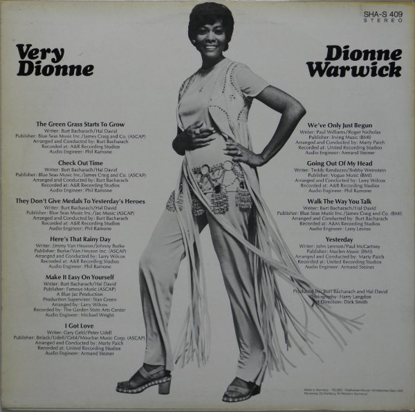 Dionne Warwick - Very Dionne | Scepter Records (SHA-S 409) - 2